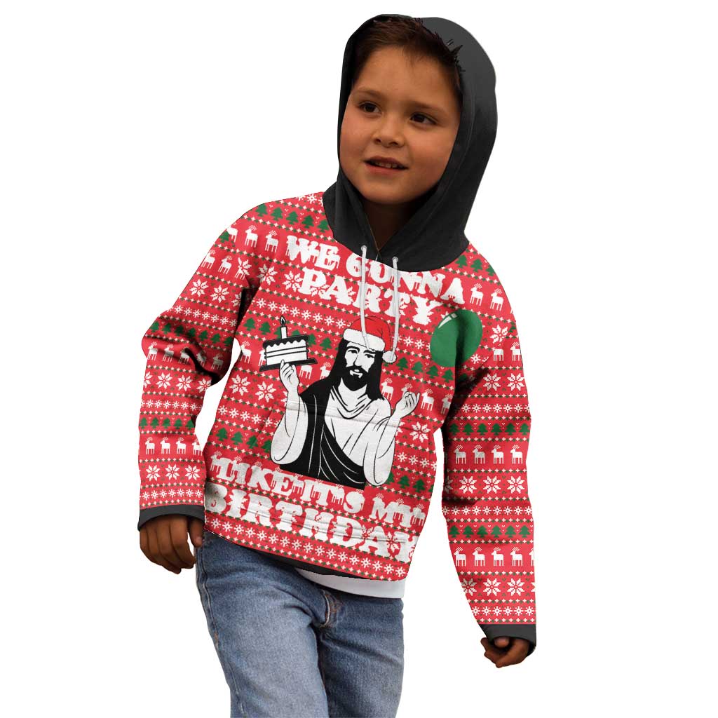 Christian Party Kid Hoodie God Christmas It's My Birthday - Wonder Print Shop