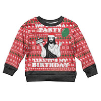 Christian Party Kid Ugly Christmas Sweater God Christmas It's My Birthday - Wonder Print Shop