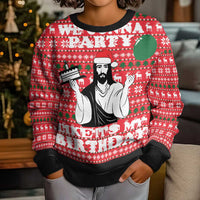 Christian Party Kid Ugly Christmas Sweater God Christmas It's My Birthday - Wonder Print Shop