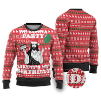 Christian Party Ugly Christmas Sweater God Christmas It's My Birthday - Wonder Print Shop