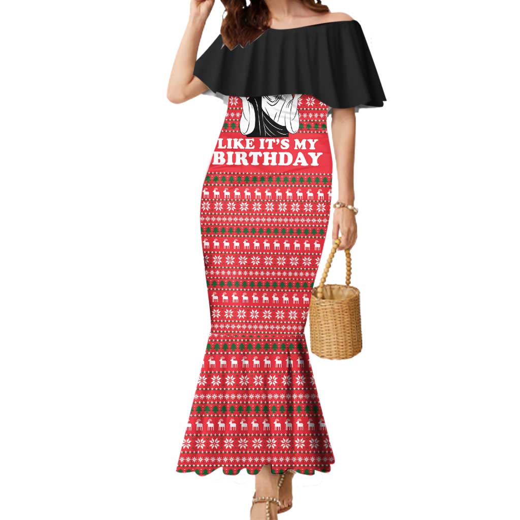 Christian Party Mermaid Dress God Christmas It's My Birthday - Wonder Print Shop