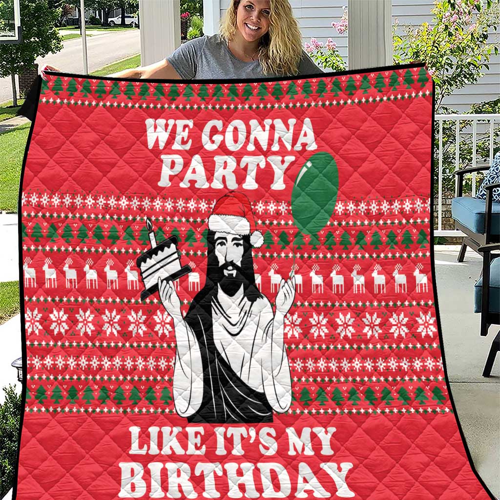 Christian Party Quilt God Christmas It's My Birthday - Wonder Print Shop