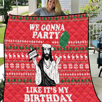 Christian Party Quilt God Christmas It's My Birthday - Wonder Print Shop