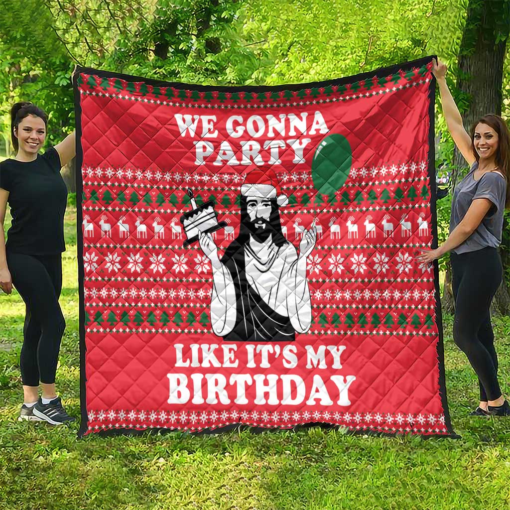 Christian Party Quilt God Christmas It's My Birthday - Wonder Print Shop