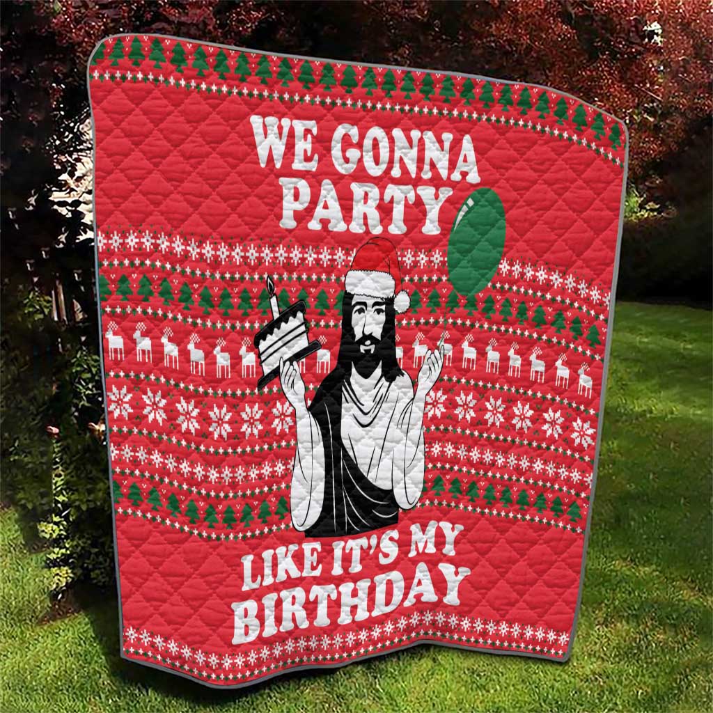 Christian Party Quilt God Christmas It's My Birthday - Wonder Print Shop