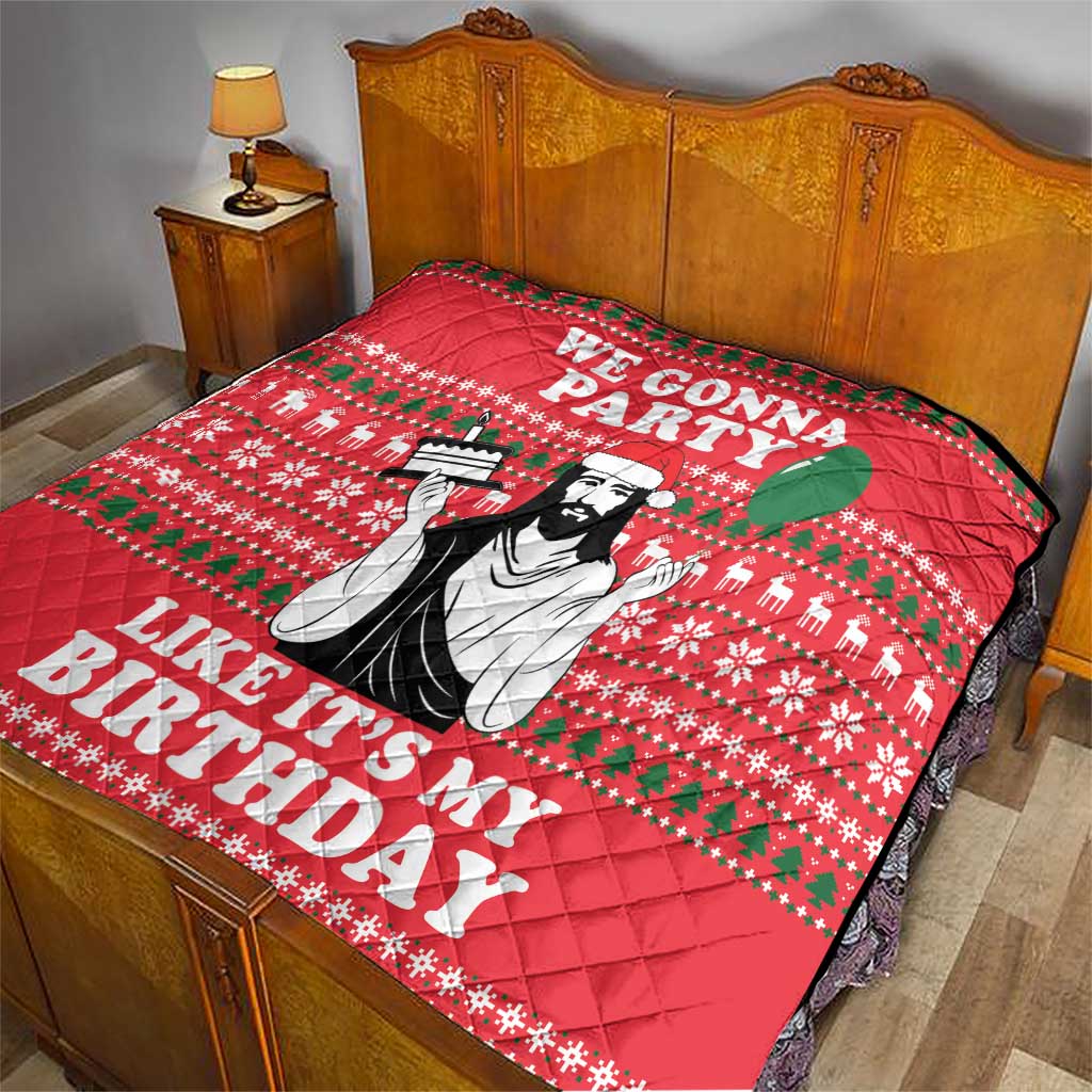 Christian Party Quilt God Christmas It's My Birthday - Wonder Print Shop