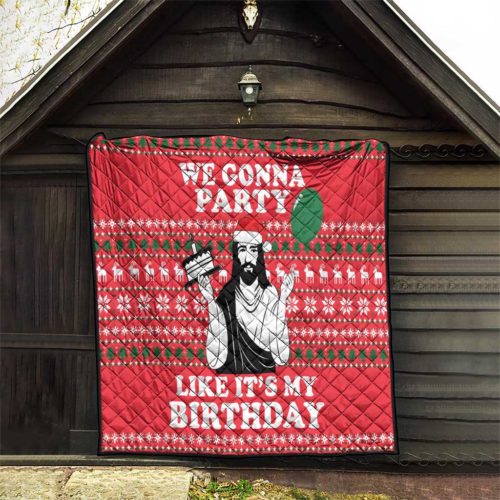 Christian Party Quilt God Christmas It's My Birthday - Wonder Print Shop
