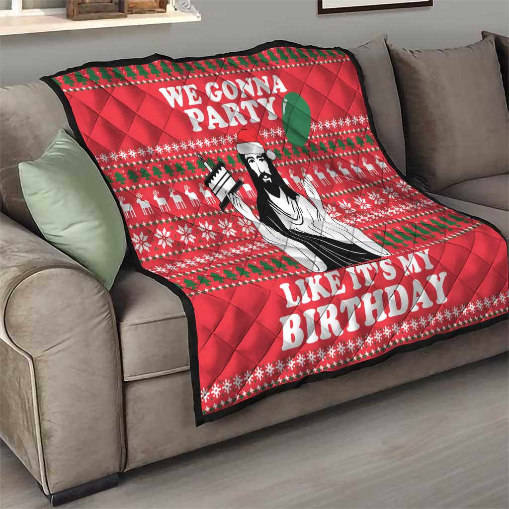 Christian Party Quilt God Christmas It's My Birthday - Wonder Print Shop
