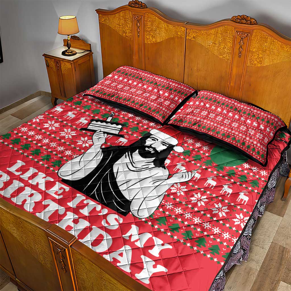 Christian Party Quilt Bed Set God Christmas It's My Birthday - Wonder Print Shop