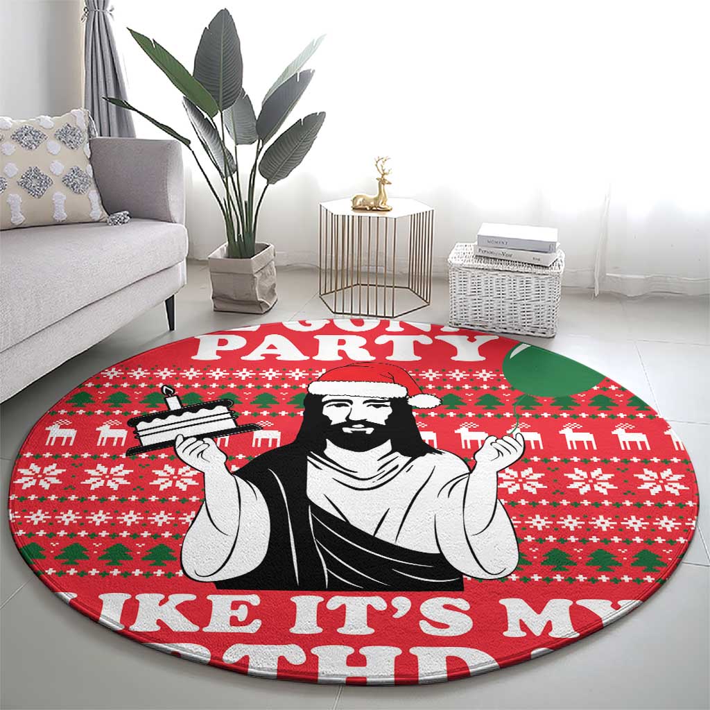 Christian Party Round Carpet God Christmas It's My Birthday