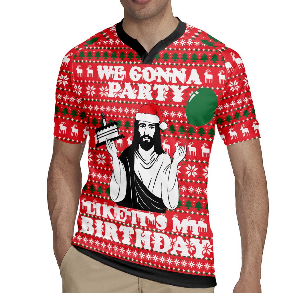 Christian Party Rugby Jersey God Christmas It's My Birthday - Wonder Print Shop