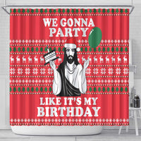 Christian Party Shower Curtain God Christmas It's My Birthday