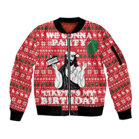 Christian Party Sleeve Zip Bomber Jacket God Christmas It's My Birthday - Wonder Print Shop