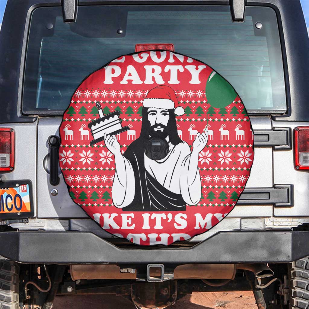 Christian Party Spare Tire Cover God Christmas It's My Birthday - Wonder Print Shop