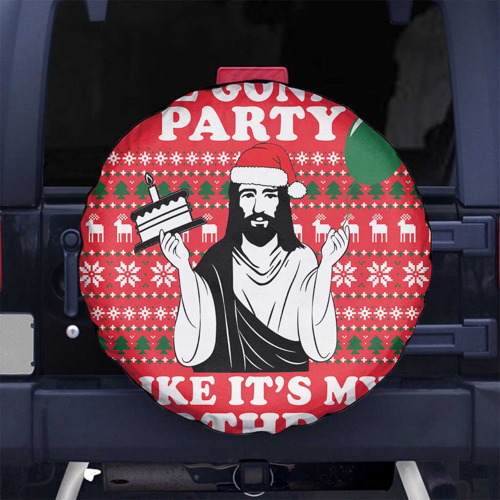 Christian Party Spare Tire Cover God Christmas It's My Birthday - Wonder Print Shop