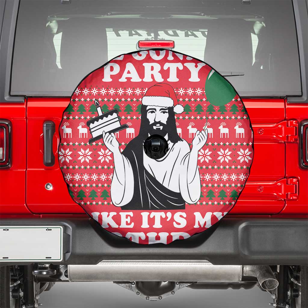Christian Party Spare Tire Cover God Christmas It's My Birthday - Wonder Print Shop