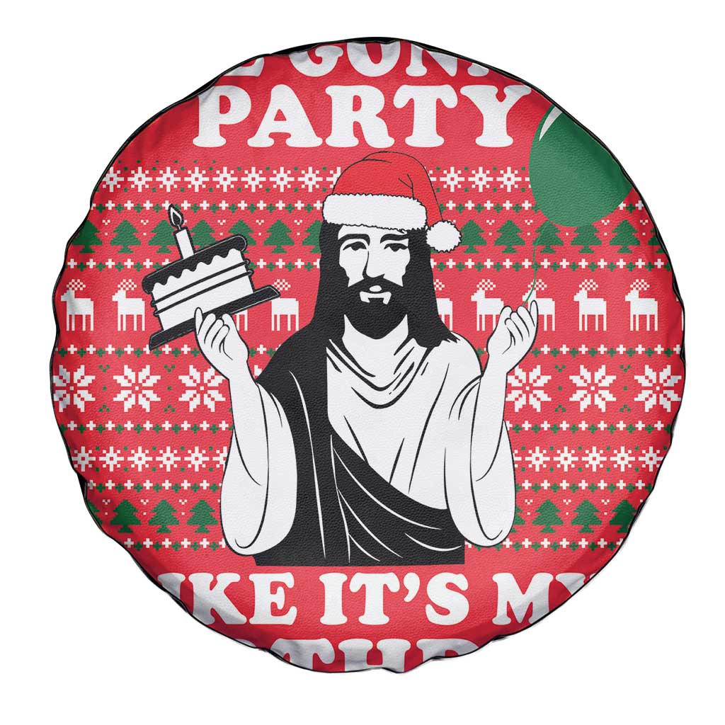 Christian Party Spare Tire Cover God Christmas It's My Birthday - Wonder Print Shop