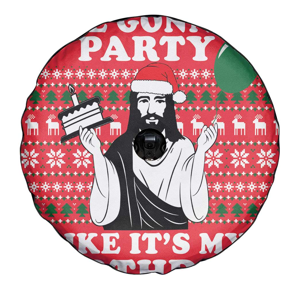 Christian Party Spare Tire Cover God Christmas It's My Birthday - Wonder Print Shop