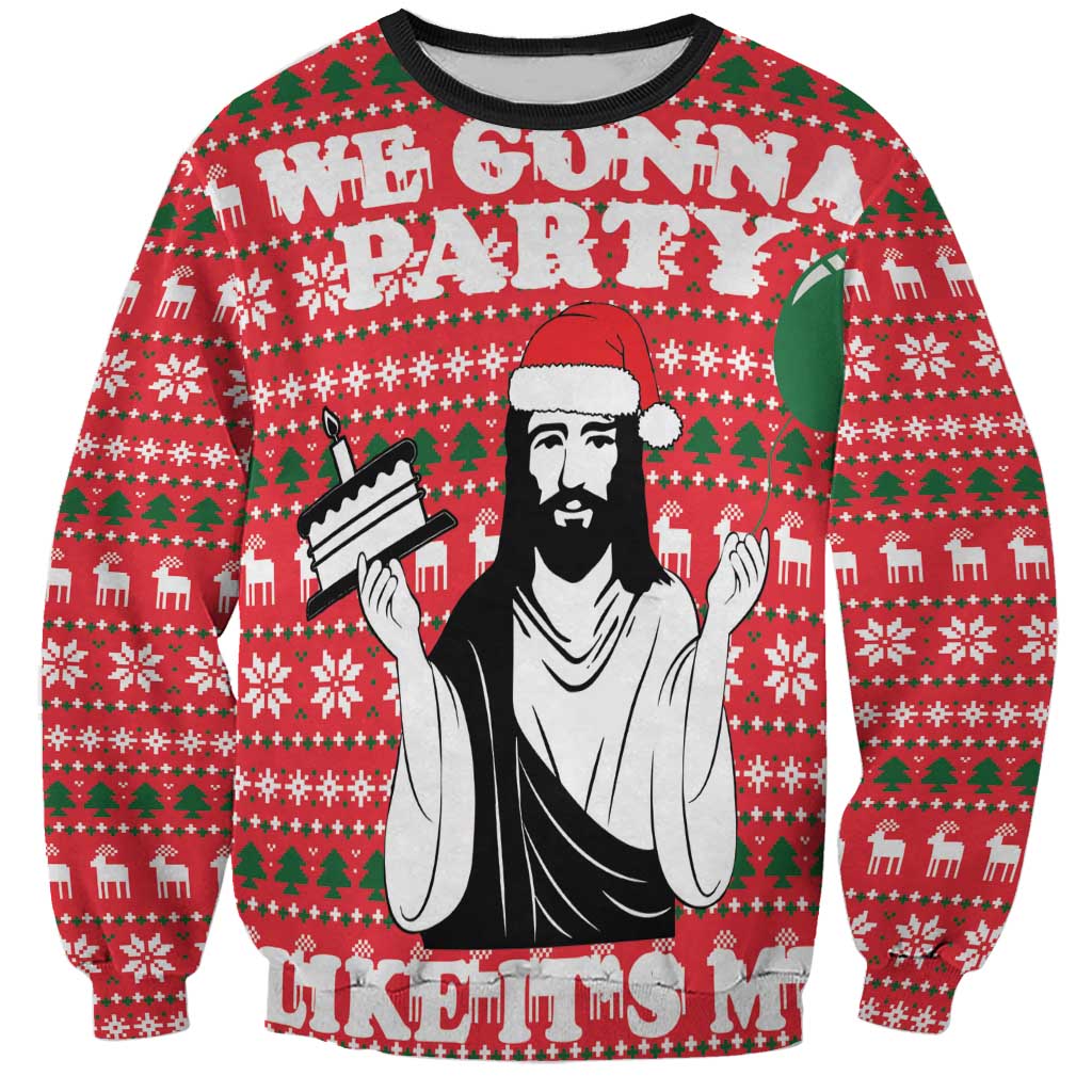 Christian Party Sweatshirt God Christmas It's My Birthday - Wonder Print Shop