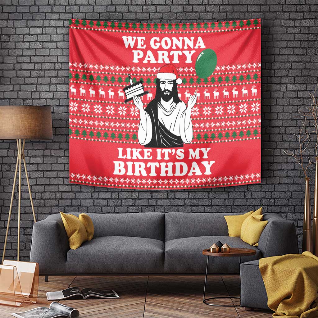 Christian Party Tapestry God Christmas It's My Birthday - Wonder Print Shop