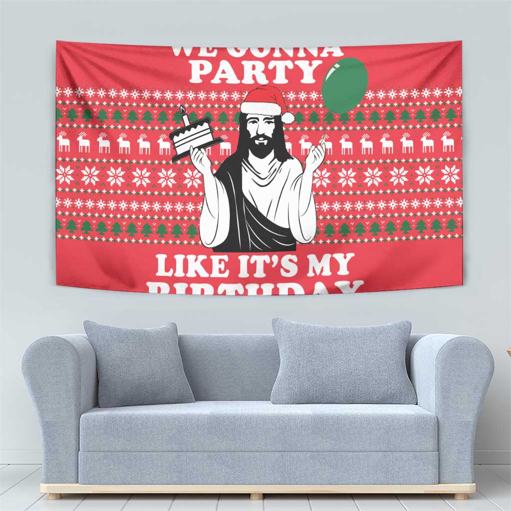 Christian Party Tapestry God Christmas It's My Birthday - Wonder Print Shop