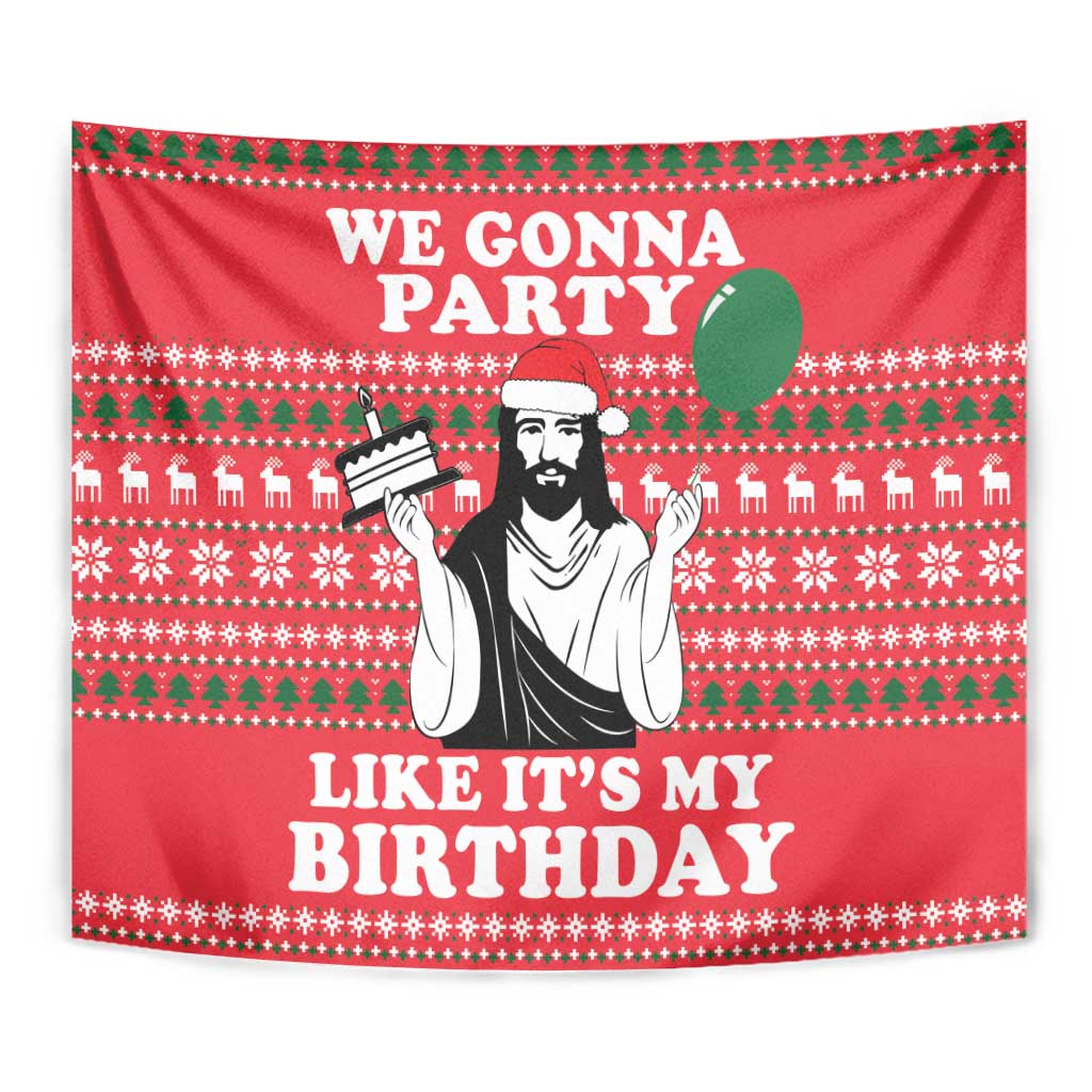 Christian Party Tapestry God Christmas It's My Birthday - Wonder Print Shop