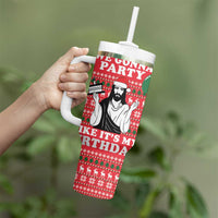 Christian Party Tumbler With Handle God Christmas It's My Birthday - Wonder Print Shop