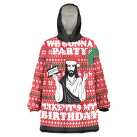 Christian Party Wearable Blanket Hoodie God Christmas It's My Birthday - Wonder Print Shop