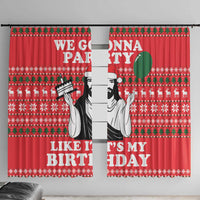 Christian Party Window Curtain God Christmas It's My Birthday - Wonder Print Shop