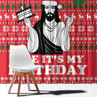 Christian Party Window Curtain God Christmas It's My Birthday - Wonder Print Shop