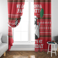 Christian Party Window Curtain God Christmas It's My Birthday - Wonder Print Shop