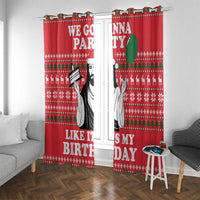 Christian Party Window Curtain God Christmas It's My Birthday - Wonder Print Shop