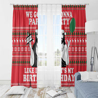 Christian Party Window Curtain God Christmas It's My Birthday - Wonder Print Shop
