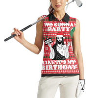 Christian Party Women Sleeveless Polo Shirt God Christmas It's My Birthday - Wonder Print Shop