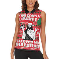 Christian Party Women Sleeveless Polo Shirt God Christmas It's My Birthday - Wonder Print Shop