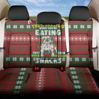 Bulldog Snacks Christmas Back Car Seat Cover They Know You Have Snacks - Wonder Print Shop