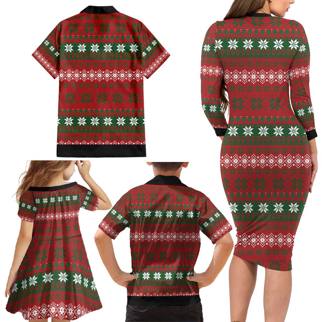 Bulldog Snacks Christmas Family Matching Long Sleeve Bodycon Dress and Hawaiian Shirt They Know You Have Snacks - Wonder Print Shop
