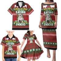 Bulldog Snacks Christmas Family Matching Puletasi and Hawaiian Shirt They Know You Have Snacks - Wonder Print Shop