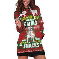 Bulldog Snacks Christmas Hoodie Dress They Know You Have Snacks - Wonder Print Shop