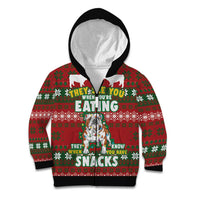 Bulldog Snacks Christmas Kid Hoodie They Know You Have Snacks - Wonder Print Shop