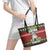 Bulldog Snacks Christmas Leather Tote Bag They Know You Have Snacks - Wonder Print Shop
