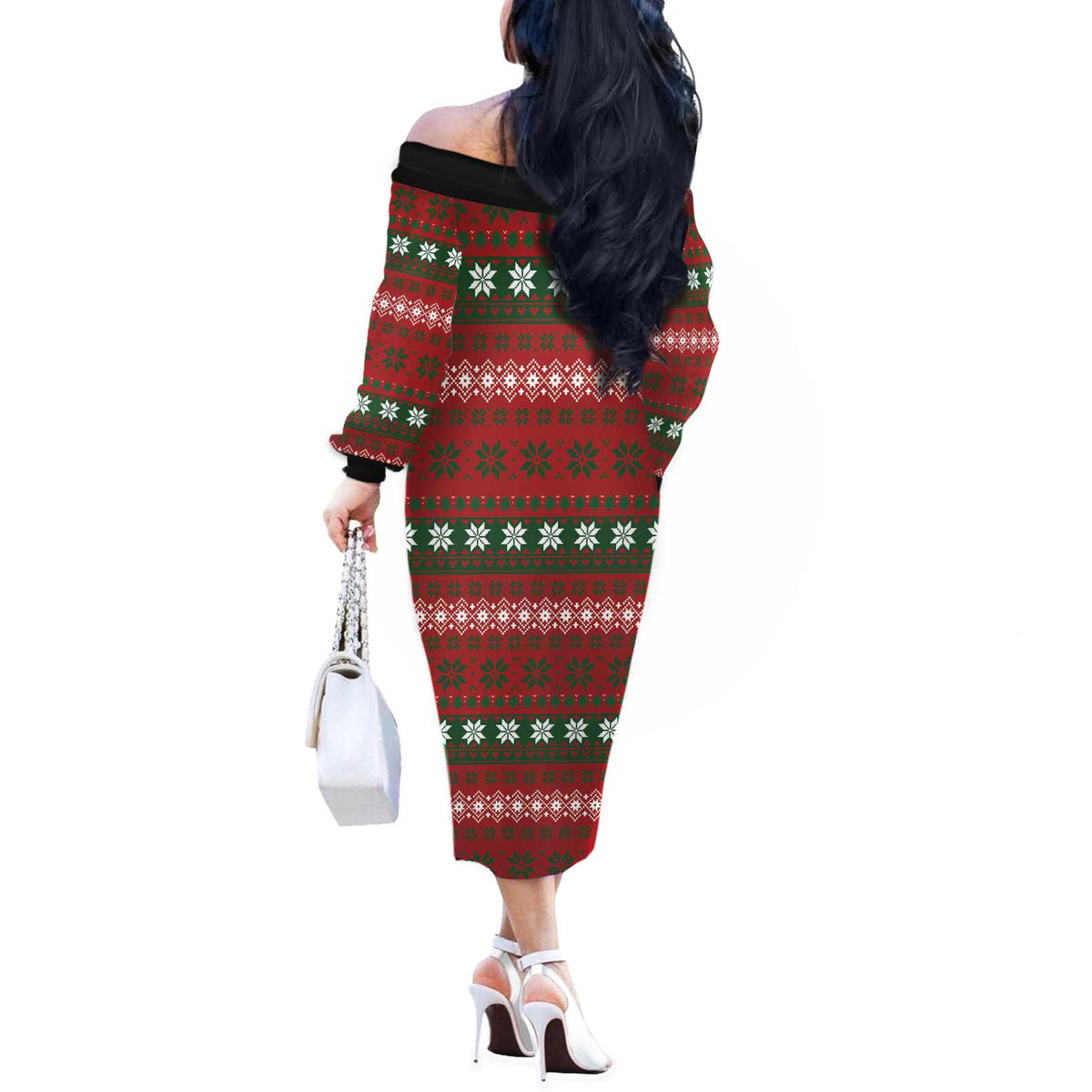 Bulldog Snacks Christmas Off The Shoulder Long Sleeve Dress They Know You Have Snacks - Wonder Print Shop