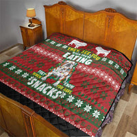 Bulldog Snacks Christmas Quilt They Know You Have Snacks - Wonder Print Shop