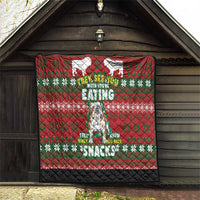 Bulldog Snacks Christmas Quilt They Know You Have Snacks - Wonder Print Shop