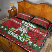 Bulldog Snacks Christmas Quilt Bed Set They Know You Have Snacks - Wonder Print Shop