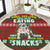 Bulldog Snacks Christmas Round Carpet They Know You Have Snacks