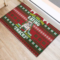 Bulldog Snacks Christmas Rubber Doormat They Know You Have Snacks - Wonder Print Shop