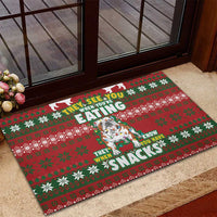 Bulldog Snacks Christmas Rubber Doormat They Know You Have Snacks - Wonder Print Shop