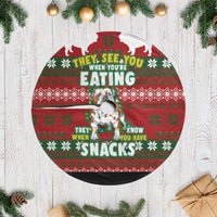 Bulldog Snacks Christmas Tree Skirt They Know You Have Snacks - Wonder Print Shop