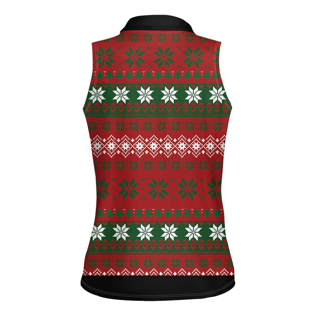 Bulldog Snacks Christmas Women Sleeveless Polo Shirt They Know You Have Snacks - Wonder Print Shop